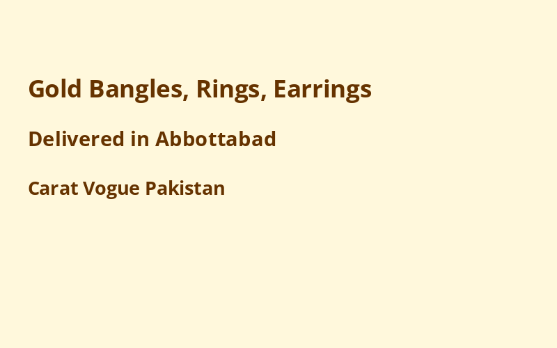 Gold Jewelry in Abbottabad