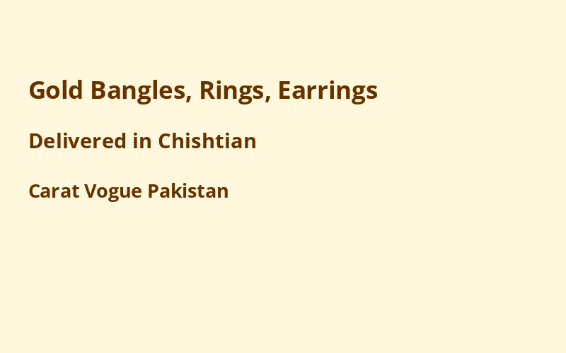 Gold Jewelry in Chishtian