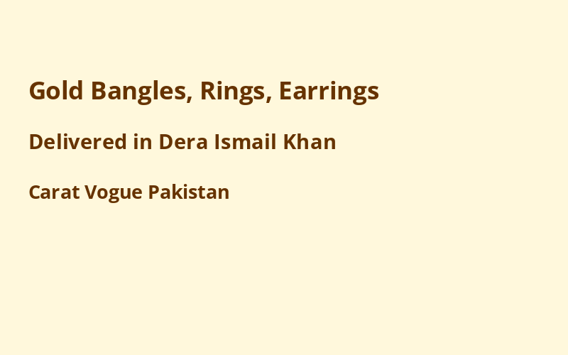 Gold Jewelry in Dera Ismail Khan