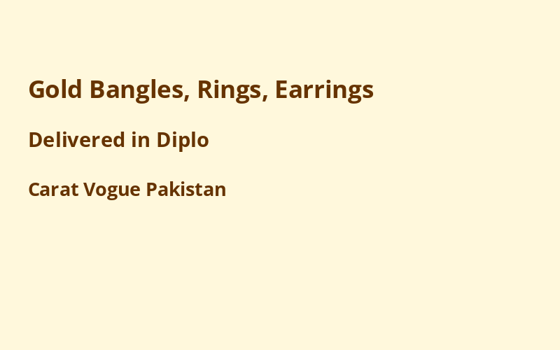 Gold Jewelry in Diplo
