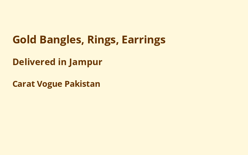 Gold Jewelry in Jampur