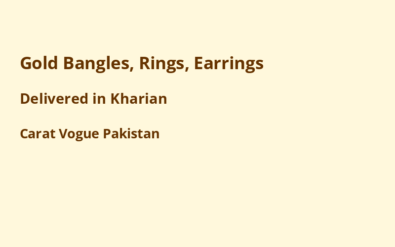 Gold Jewelry in Kharian
