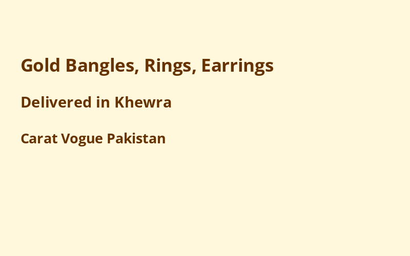 Gold Jewelry in Khewra