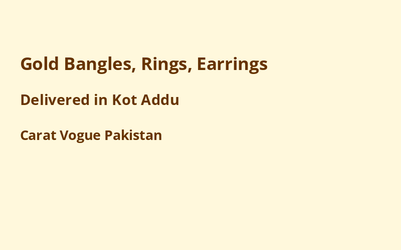 Gold Jewelry in Kot Addu