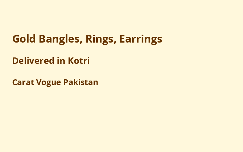 Gold Jewelry in Kotri