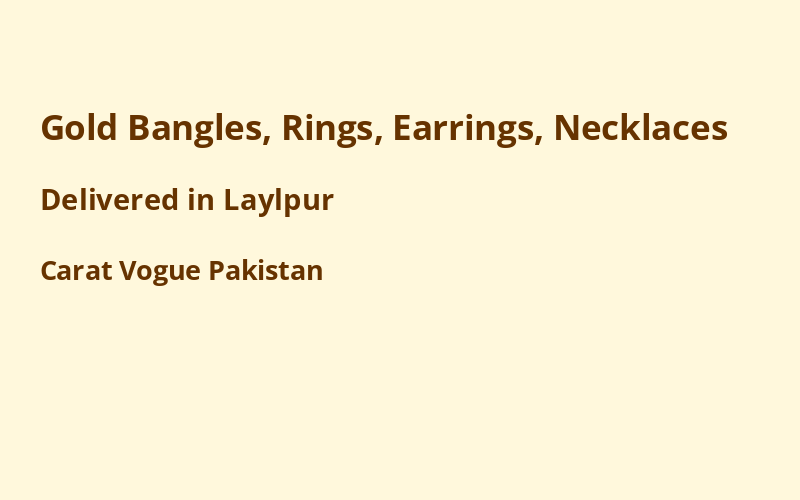 Gold Jewelry in Laylpur