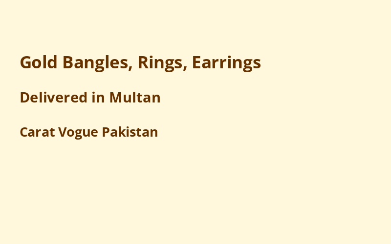 Gold Jewelry in Multan