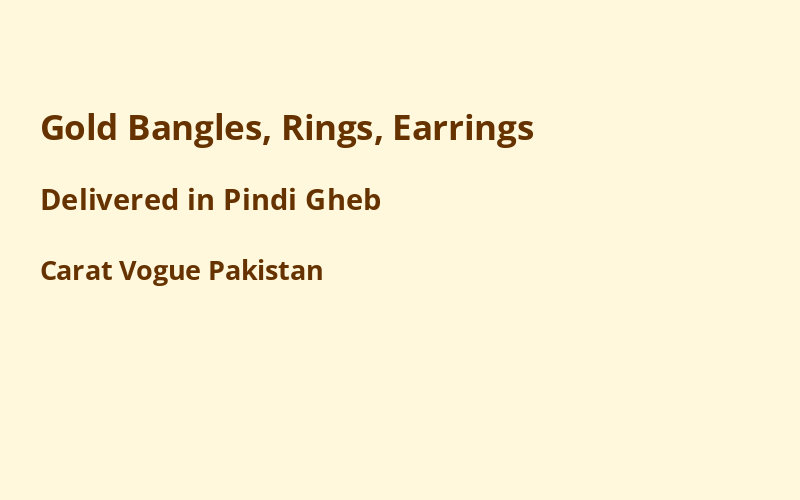 Gold Jewelry in Pindi Gheb