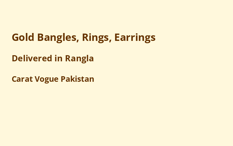 Gold Jewelry in Rangla