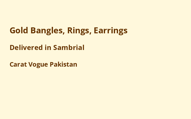 Gold Jewelry in Sambrial