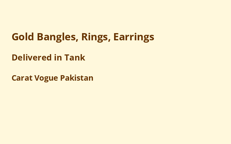 Gold Jewelry in Tank