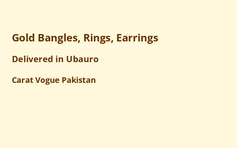 Gold Jewelry in Ubauro
