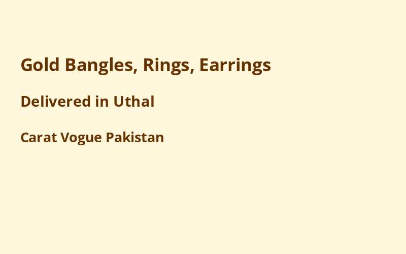 Gold Jewelry in Uthal